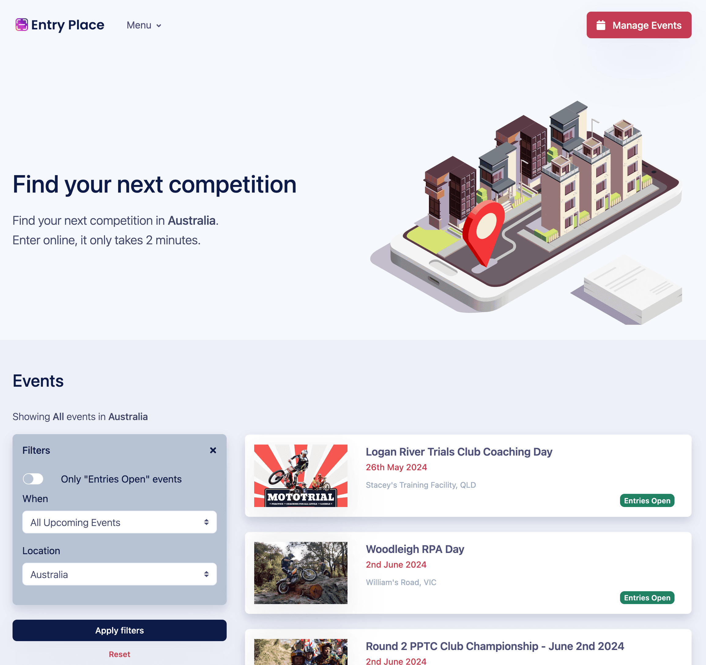 Entry Place Homepage